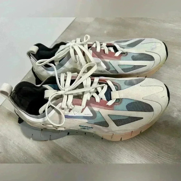 5 Reebok Zig Kinetica Concept Type Ian Paley White Mens Trainers Sneakers size 7 - Picture 7 of 13